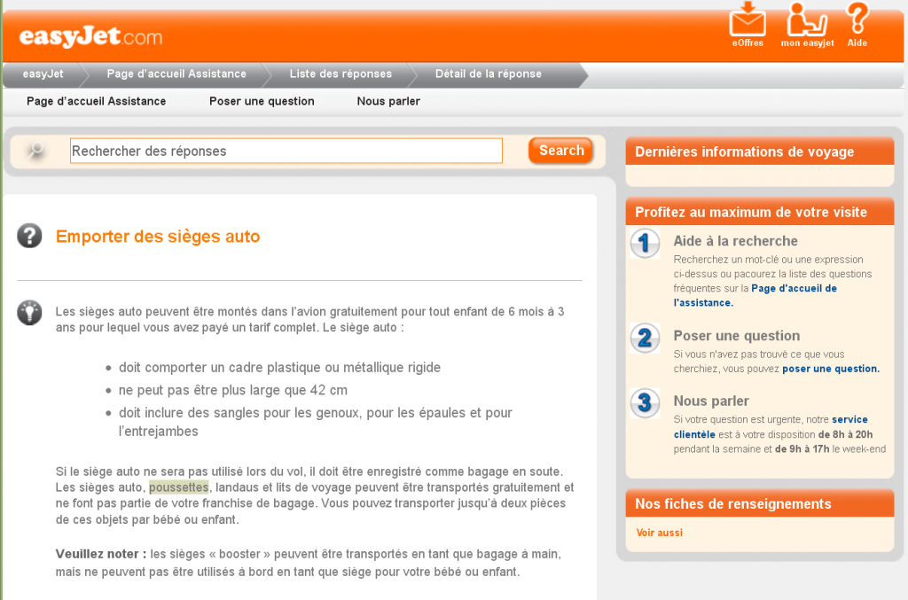 bagage a main easyjet contenu