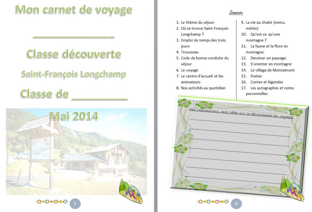 modele de carnet de voyage